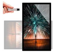 Digital Photo Frame, High Resolution Advertising Media Player, U-Disk Plug & Play, Landscape/Portrait Display for Various Scenes, 23.6 Inch