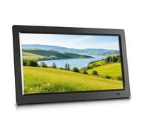 Digital Photo Frame No WiFi Needed - Remote Included, Digital Calendar, USB Port & SD Card Slot, Video/Music/Photo Playback, Calendar/Clock, Human Sensor, Auto On/Off, Power-Off Memory(Black,19in)