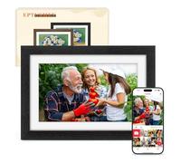 Digital Photo Frame WiFi Oak Wood Frame 10.1 Inch Frameo Digital Picture Frame with 1280x800 HD IPS Touchscreen, Built-in 32GB, Auto-Rotate, Share Photos Videos via Frameo APP, Gifts for Women Men