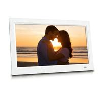 Digital Photo Frame With Large Display Options - Remote, USB/SD, Plays Video/Music/Photo/E-book/Calendar/Clock, Motion Sensor, Auto On/Off, Power-Off Memory(White,24in)