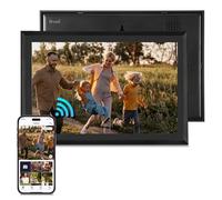 Digital Photo Frame with Wifi - 10.1" Touchscreen & 160GB - Free App - Digital Photo Frame - Black - from Saaf