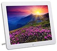 Digital Photo Frames 12 inch LED HD Screen Electronic Photo Album 800 x 600 Resolution Browsing Pictures Playing Music Video Slide Alarm Clock Calendar Remote Control Digital Picture Frame (White 12