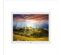 Digital Photo Frames 15 Inch Advertising Machine Electronic Photo Album 4: 3 Side Button Wall-mounted Photo Frame Music Video Playback Clock Calendar Black and White Photo Frame