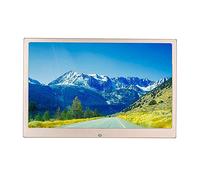 Digital Photo Frames Aluminum Alloy Material HD Screen Ultra-Thin Electronic Photo Frame Wall-Mounted Home There are USB,Gold-10inches (Gold 12inches)
