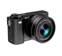 Digital Photography Camera With 64MP Imaging Sensor, 16X Zoom Capability, 4K Video Recording, Auto White Balance, And 180 Degree Flip Screen(Black)