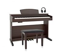 Digital Piano 88 Fully Weighted Keys with Wooden Stand & 3 Pedals | 88 Hammer-Action Keys with Sample-Based Sound Engine, 24 Voices, Metronome and Transpose, Wooden Stand and 3 Pedals