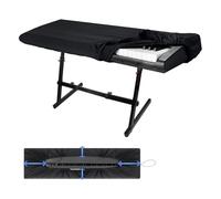 Digital Piano Cover, Keyboard Dust Cover, Oxford Cloth Protector, Full Coverage Design, Pressure Waterproof Material, Home School Studio Use, 52.36x11.81x7.48 Inches Black 1 Piece