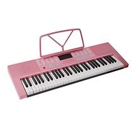 Digital Piano Keyboard, 61-Key Kids Portable Electronic Piano Keyboard With Music Stand Pink 38x84x7cm