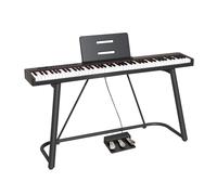 Digital Piano Keyboard Full Size Electric Piano With 88 Velocity-Sensitive Keys, U-Style Stand, Three-Pedal And Music Stand(Black)