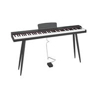 Digital Piano Keyboard Velocity-Sensitive 88 Keys Electric Piano For Beginners & Professional Support USB-MIDI With Sustain Pedal, Music Stand(Black)