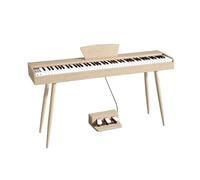 Digital Piano Keyboard Velocity-Sensitive 88 Keys Electric Piano For Beginners & Professional Support USB-MIDI With Triple Pedal, Music Stand(Beige)
