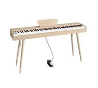 Digital Piano Keyboard Velocity-Sensitive 88 Keys Electric Piano For Beginners & Professional Support USB-MIDI With Sustain Pedal, Music Stand(Beige)