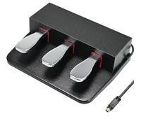 Digital Piano Sustain Pedal Compatible with Yamaha P125 P121 P515 P128 DGX670 Electric Piano, Three Piano Foot Pedal for Keyboard, 6.35mm 1/4in Input Plug, (Black)