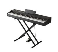 Digital Piano With 88 Hammer Action Weighted Keys Support USB-MIDI & Dual Headphones Electronic Piano For Beginners Professional With Music Stand, Sustain Pedal(Black)