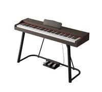 Digital Piano With 88 Hammer Action Weighted Keys Support USB-MIDI & Dual Headphones Electronic Piano For Beginners Professional With Music Stand, Three Pedal(Brown)