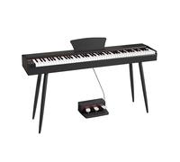 Digital Piano With 88 Hammer Action Weighted Keys Support USB-MIDI & Dual Headphones Electronic Piano For Beginners Professional With Music Stand, Triple Pedal(Black)
