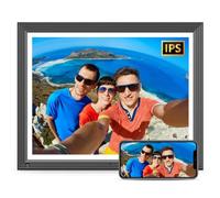 Digital Picture Frame 15-Inch Large-Photo-Frame - 32GB Touch Screen Display, Digital Frame Send Photos from Phone,Slideshow, Auto-Rotate, Tabletop or Wall-Mounted, Free Cloud, Gift for Father Mother