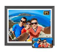 Digital Picture Frame 15-Inch Large-Photo-Frame - 32GB WiFi Photo Frame Send Photos from Anywhere, Auto-Rotate, Tabletop or Wall-Mounted, Share Videos via App Email, Free Cloud, Gift for Father Mother