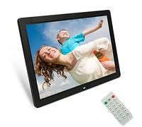 Digital Picture Frame 15 Inch with Remote Control, Motion Sensor, Adjustable Brightness, Timing Power On/Off, Background Music Support