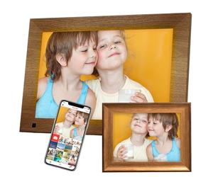 Digital Picture Frame Fine Life Pro 10.1 Inch WiFi Digital Photo Frame 32 GB 1280 x 800 HD IPS Touchscreen Smart Cloud Photo Frame, Automatic Rotation, Share via App (White, Frameo 10 Inches)