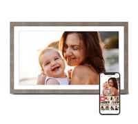 Digital Picture Frame, Frameo 15.6 inch Large Digital Photo Frame WiFi, 1920 * 1080 IPS FHD Touchscreen, 32GB Storage, Instant Share Photo Video, Gift for Mom (15.6'' Greige 32GB)