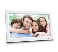 Digital Picture Frame With Remote Control - USB/SD Slots, Plays Video/Music/Photo, Calendar/Clock/E-book, Motion Sensor, Auto On/Off, Power-Off Memory, Digital Photo Frame No Wifi Needed(White,24in)