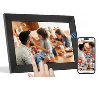 Digital Picture Frame WLAN 10.1 Inch Touchscreen Electronic Picture Frame with 16 GB Memory, Auto Rotate, Wall Mountable, Photos and Videos via App Frameo for Parents/Couples/Friends/Family