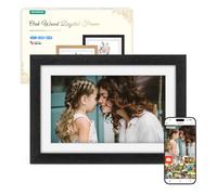 Digital Picture Frame Wood WiFi, 10.1 Inch Electronic Picture Frame 32 GB Memory, 1280 x 800 IPS Touchscreen Auto Rotate, Share Photos/Videos Instantly via Frameo App, Wedding Gifts for Women Men