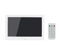 Digital Picture Frames 10.1" HD Digital Photo Picture Frame Alarm Clock MP4 Movie Player With Remote Control Electronic Picture Frames (Color : Black, Size : 10.1 inch) (White 10.1 inch)