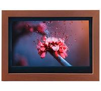 Digital Picture Frames 10.1 Inch Wooden Digital Photo Frame, 1280x800 Full HD 16:9 IPS Display Portrait or Landscape Stand Auto-Rotate Share, Support USB and SD Card photo frame digital (Red Wood 10.