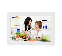 Digital Picture Frames 14 Inch LED Digital Photo Frame 16:9 HD Digital Photo Frame Display Video Music For Daily Life Support SD Memory Card Electronic Picture Frames (White 14 inch)