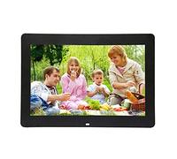 Digital Picture Frames 14 Inch LED Digital Photo Frame 16:9 HD Digital Photo Frame Display Video Music For Daily Life Support SD Memory Card Electronic Picture Frames (Black 14 inch)