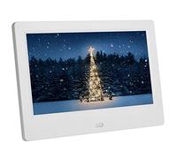 Digital Picture Frames, 7inch 16:9 800 * 480 Wide Screen LED Electronic Album HD Video Frame Supoorock/Calendar/MP3/AV/MPG/MP4 with Remote Control(White) Double the comfort