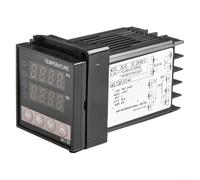 Digital PID Temperature Controller with PT100 K Thermocouple Input, Dual Display, Auto-Tuning, Heating and Cooling Control for Kiln, Furnace, Oven, Incubator,