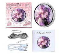 Digital Pin Badge HD Touchscreen Rechargeable Instant Photo Transfer