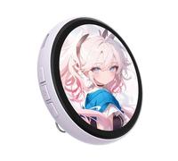 Digital Pin Badge, Programmable Electronic Badge with HD Screen Video Display, Smart Bluetooth DIY LED Pixel Art for Anime Cosplay Concert Fans, Personalized Electronic Badge Pin for Anime (Purple)