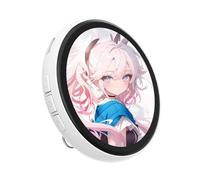 Digital Pin Badge, Programmable Electronic Badge with HD Screen Video Display, Smart Bluetooth DIY LED Pixel Art for Anime Cosplay Concert Fans, Personalized Electronic Badge Pin for Anime (White)
