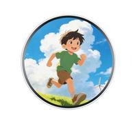 Digital Pin - High Definition Touchscreen Decor for Evaluating | -Enabled Display Badge, Animated Wearable, Tech Brooch for Anime, Football Fans and Concerts