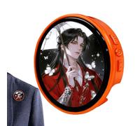 Digital Pin - Rechargeable Button | Digital Pin with 4.7 cm HD Touch Screen and Pixels, for Home Office Desk Fans