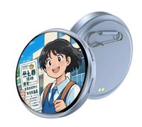 Digital Pin, Touch Screen IPS Portable Connected, Electronic Pin Badge with Photo Display | For Parties, Travel, Holidays, Conventions, Fandoms, Collectors, Fans, Se référer à la description, Iron