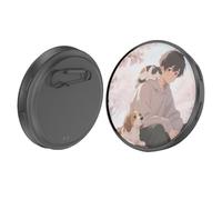 Digital Pixel Pin Badge with Display, 1.7 Inch HD Display, Magnetic Badge with Video/Photo Display via Bluetooth 6.0 for Anime Cosplay Concert Fans (Black)