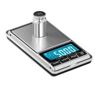 Digital Pocket Scale 500 g 0.05 g / 200 g 62 x 54 mm Imitation Leather Case - Pocket Scales by Steinberg Systems Silver