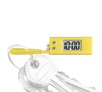 Digital Pocket Watch - Clear Screen Keychain Pendant Accurate Timing | Small Silent Student Keychain Watch Keychain Clock Portable for Daily Use, yellow, Se référer au descriptif, Refer to description
