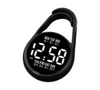 Digital Pocket Watch Keychain - LED Time Display Companion for Travel Scheduling Management | Waterproof Electronic with Timepiece, Keyring Attachment for Commuting Outdoor Study Activities, 5x4x2cm