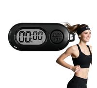 Digital Pocket Watch&Stopwatch Timer,Waterproof Keychain Watch for Cooking,Sports,Referee,Small Digital Watch with LCD Screen,Easy to Read Lightweight Keyring Timer,Compact Portable Design(Black)