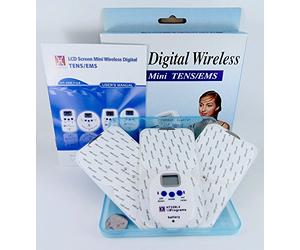 Digital Portable Tens and EMS Machine | Wireless Remote Controlling | 3 Self-Adhesive Electrode Pads| 2-in-1 Pain Reliever and Nerve Stimulator | Perfect on the go Pain Relief | Healthcare World