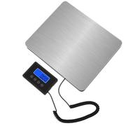 Digital Postal Scale Heavy Duty 180kg Capacity with Blue Backlit LCD, Stainless Steel Platform for Parcel Express Weighing, kg/lb/oz Units, Data Hold and Tare Function, for AUTO Shut-Off