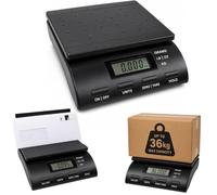 Digital Postal Scales 36kg, Parcel Scales with Large LCD Display, Postal Scale for Parcels, Shipping Scale, Postage Scale with Hold & Tare Function, g/kg/lb/oz, Mains or Battery Powered