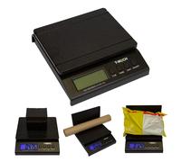 T-Mech Black 30kg Digital Postal Scales Parcel Letter Postage Shipping Electronic Scale Weighs up to 30kg/66lb 5g/0.2oz -10g/ 0.5oz increments 25cm x 28.6cm