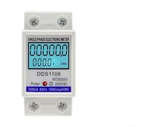 Digital Power Consumption Energy Meter Single Phase LCD with DIN Rail Mount 220V 5-60A for Electricity DDS1108(B)